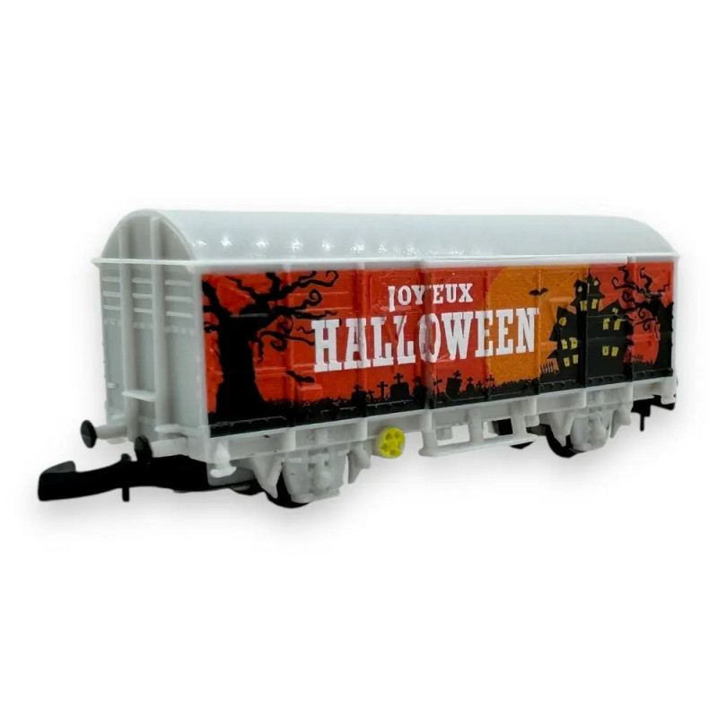 AZAR MODEL W02-H24 Wagon couvert collector spécial Halloween - Azar Models W02-H24 - Z 1/220