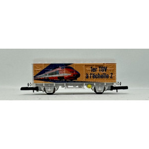 AZAR MODEL W02-TGV Wagon couvert collector spécial 1er TGV à l'échelle Z 1/220