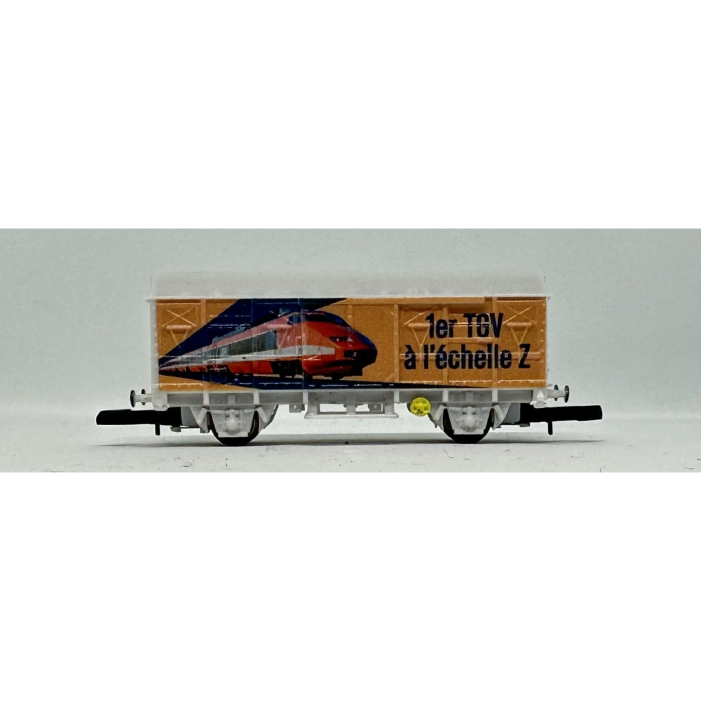 AZAR MODEL W02-TGV Wagon couvert collector spécial 1er TGV à l'échelle Z 1/220