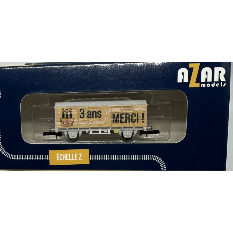 AZAR MODEL W02-AN3 Wagon couvert collector spécial 3ans - Z 1/220