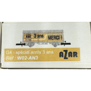 AZAR MODEL W02-AN3 Wagon couvert collector spécial 3ans - Z 1/220