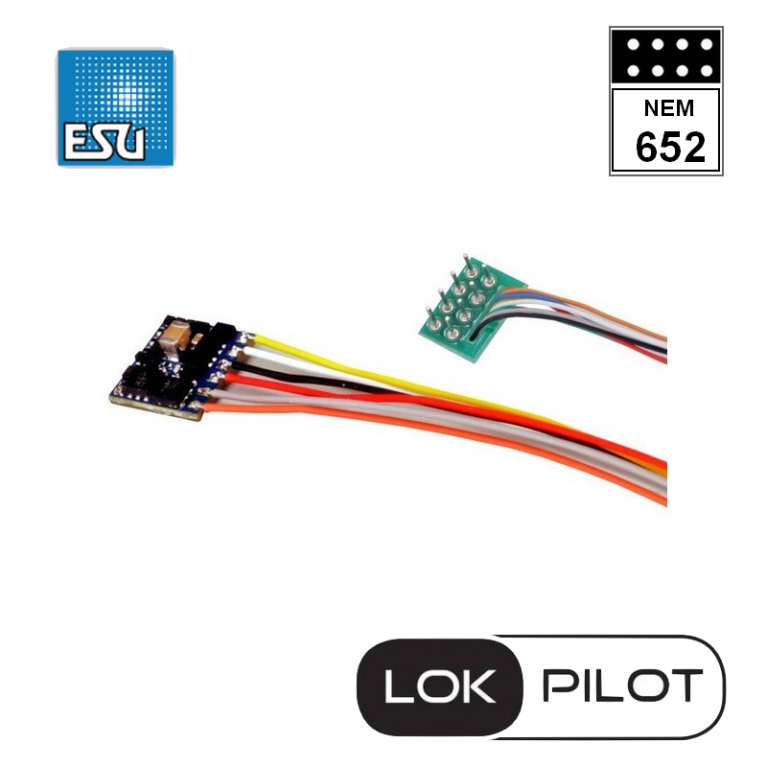 ESU 59820 Décodeur digital micro 8 pôles, NEM652 lokpilot V5 -