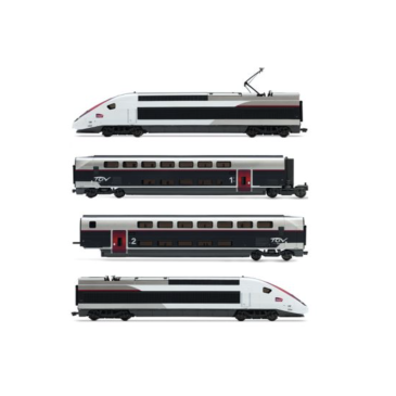 JOUEF HJ2451S coffret 4 unités, TGV Duplex Carmillon, rame 206, DCC Sound, SNCF, Ep VI, H0