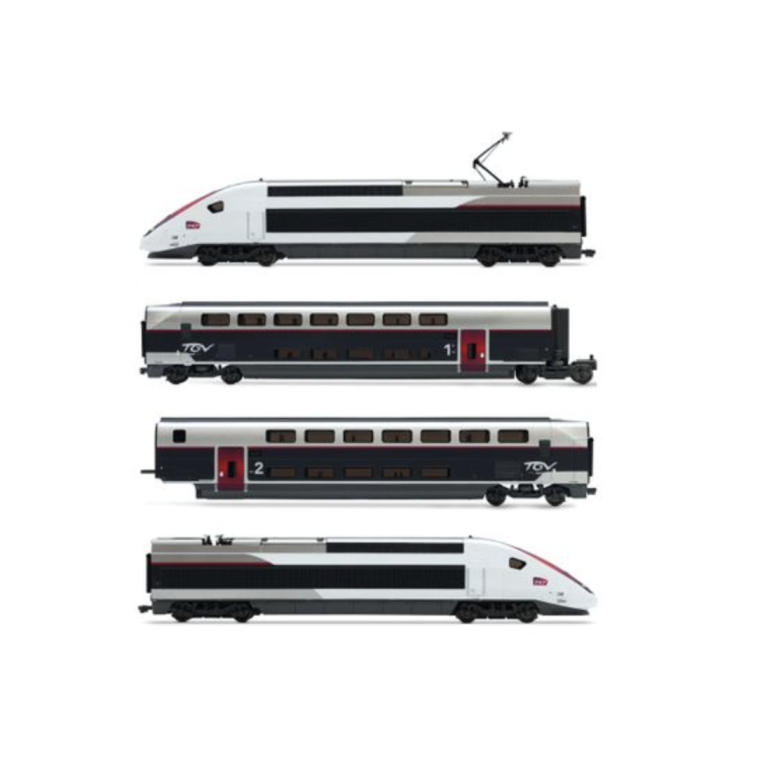 JOUEF HJ2451S coffret 4 unités, TGV Duplex Carmillon, rame 206, DCC Sound, SNCF, Ep VI, H0