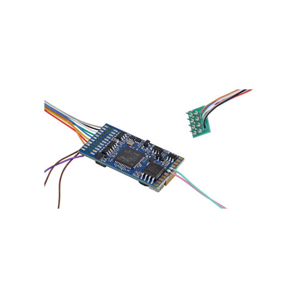 ESU 58410 voie H0 LokSound 5 DCC / MM / SX / M4 "Décodeur vide", NEM652 à 8 broches, Retail, avec haut-parleur 11x15mm