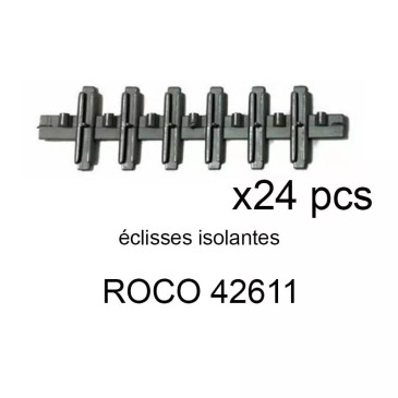 ROCO 42611- 24 éclisses isolantes Rocoline code 83 Roco