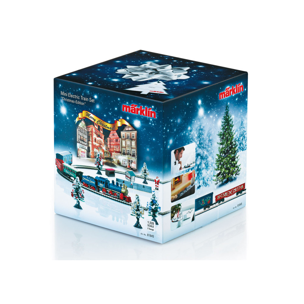 Märklin 81845 - Coffret de Noël pour débutants. Train de marchandises à vapeur avec circuit ovale.