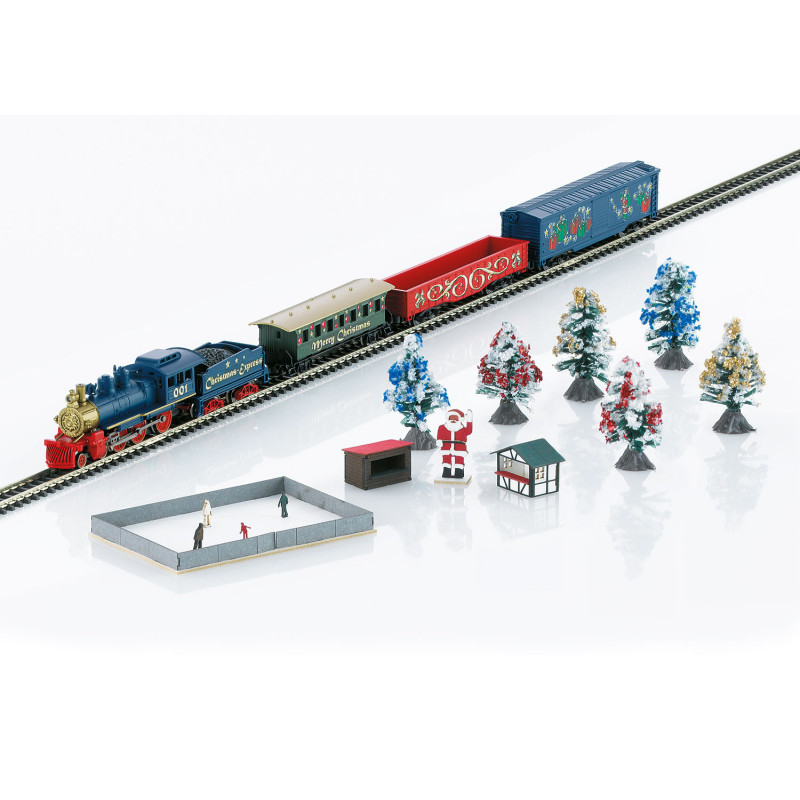 Märklin 81845 - Coffret de Noël pour débutants. Train de marchandises à vapeur avec circuit ovale.