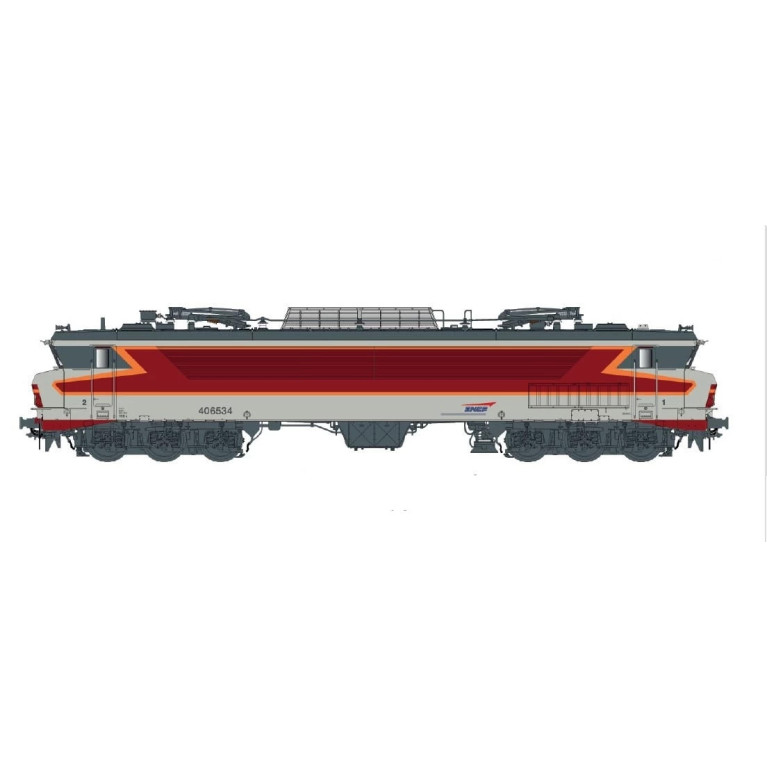 LSMODELS 10330 S- Locomotive électrique CC6534, Vénissieux, logo Casquette Sncf, Ep V et VI