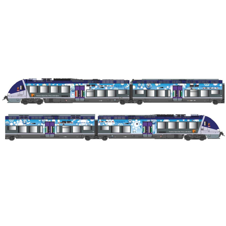 LSMODELS 10392S - Automotrice AGC, BB81621 / 81622, 4 éléments, PACA AIX, SNCF, Ep. VI digital sonore