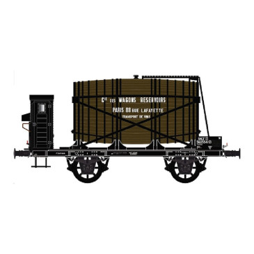 LSMODELS 30565 - Wagon à barils de vin OCEM « Cie des WAGONS RESERVOIRS »