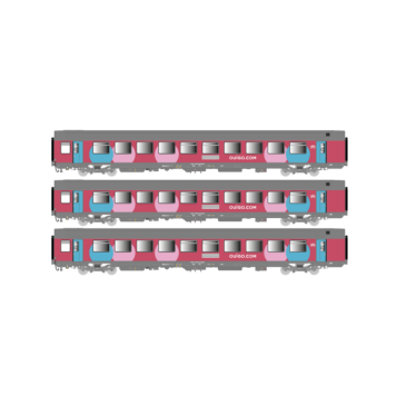 LS Models 40 992 Vtu Coffret 3 voitures Ouigo Ep VI, H0