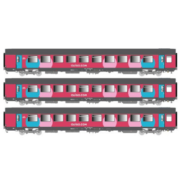 LS Models 40 993 Vtu Coffret 3 voitures Ouigo Ep VI, H0