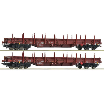 Roco 6600186 - Ensemble de 2 pièces : Wagons à ridelles, ZSSK Cargo