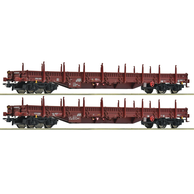 Roco 6600186 - Ensemble de 2 pièces : Wagons à ridelles, ZSSK Cargo