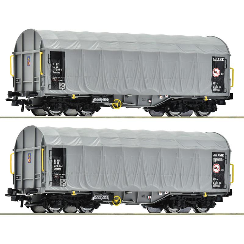 Roco 6600144 - Ensemble de 2 pièces : Wagons coulissants à bâche, CD