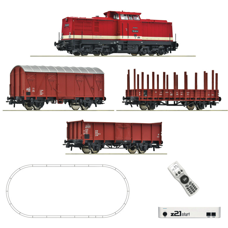 ROCO 5110009 - Coffret de démarrage digital, locomotive BR 110 et 3 wagons, DR, Ep.IV