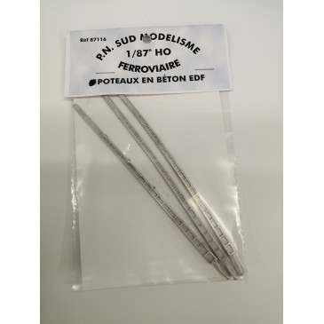 PN SUD MODELISME 87116 HO: Poteau béton EDF
