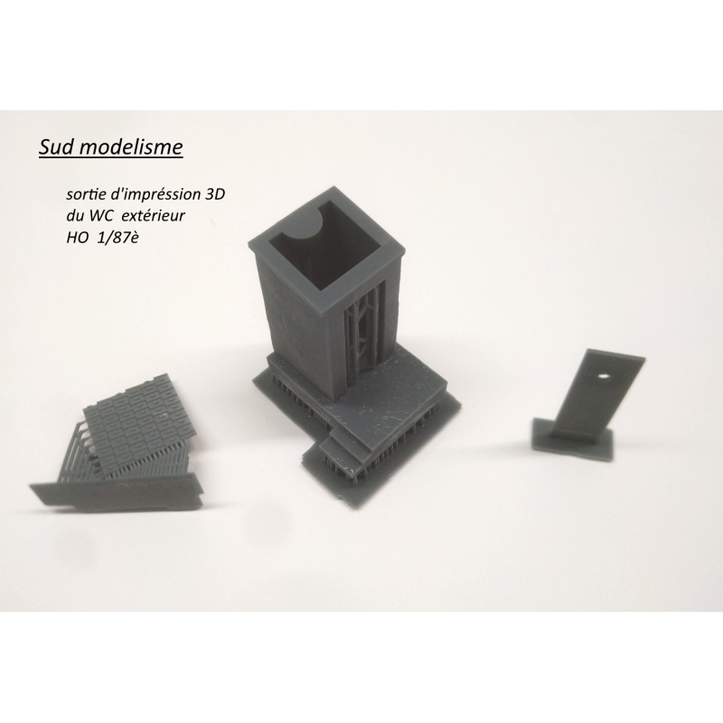 PN SUD MODELISME 8796 HO: WC extérieur en 3D
