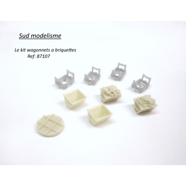 PN SUD MODELISME 87107   HO: wagonnets a briquettes
