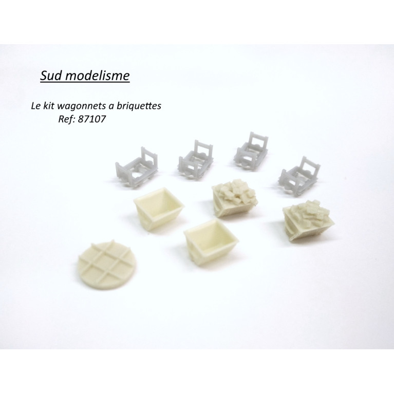PN SUD MODELISME 87107   HO: wagonnets a briquettes