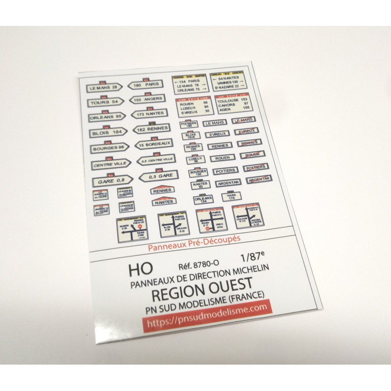 PN SUD 87-4 HO: HO. PANNEAUX ROUTIERS ANCIENS… pré découpés