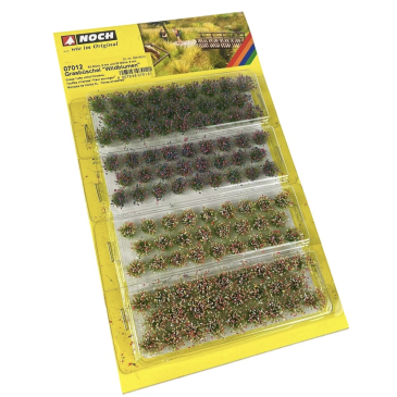 NOCH 07012 - Touffes d'herbe XL « Fleurs sauvages » 6 mm et 9 mm - 104 pièces