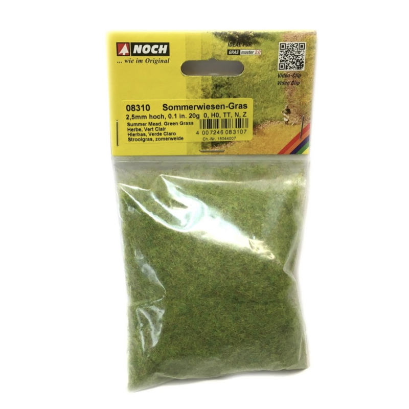 Noch 08310 - Flocages herbe vert clair 2.5mm 20g