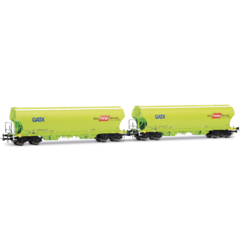 Rivarossi HR6674 Coffret de 2 wagons trémies type Tagnpps, « Rail Cargo Group », GATX, Ep. VI –