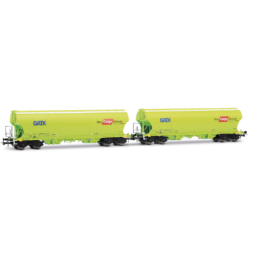 Rivarossi HR6674 Coffret de 2 wagons trémies type Tagnpps, « Rail Cargo Group », GATX, Ep. VI –
