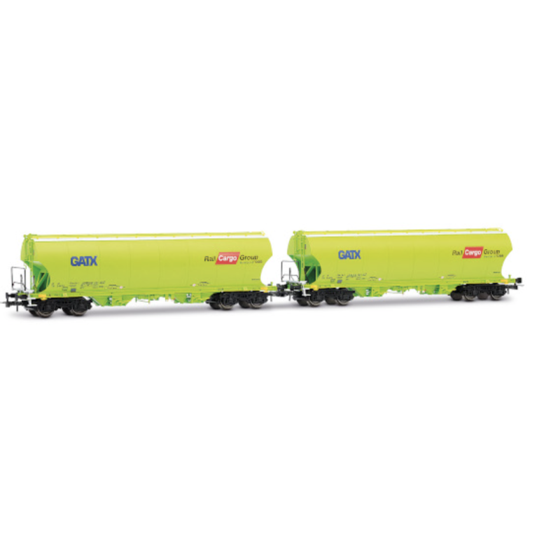 Rivarossi HR6674 Coffret de 2 wagons trémies type Tagnpps, « Rail Cargo Group », GATX, Ep. VI –