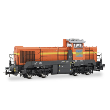 JOUEF HJ2472 Millet Rail, locomotive diesel-electrique type Vossloh DE 18, livrée orange/grise, ép. VI, avec décodeur sonore