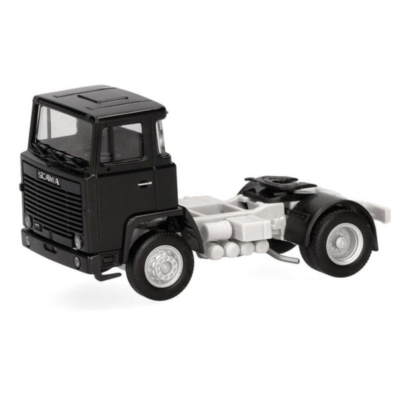 HERPA 318976-002 - Tracteur Scania 111 2 essieux, noir, 1974  - HO 1/87