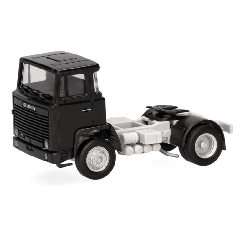 HERPA 318976-002 - Tracteur Scania 111 2 essieux, noir, 1974  - HO 1/87