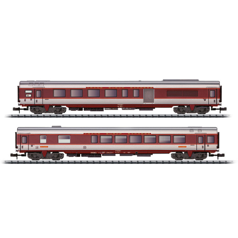 Minitrix 15692- 2 voitures "Grand Confort", TEE, mixte fourgon et restaurant, SNCF, Ep. IV  - N 1/160