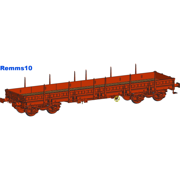AMJL Wagons Plats à Bogies Remms10-Res90-Res91