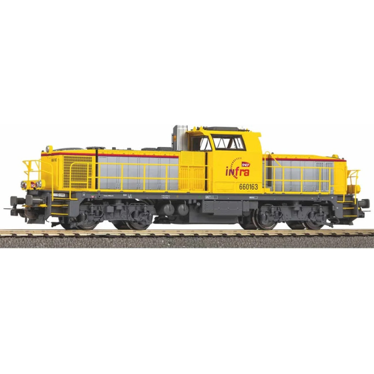 PIKO 96494 - Locomotive diesel BB 660163, "INFRA", logo Carmillon, SNCF, Ep. VI digital son - HO 1/87