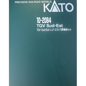 Kato 10-2084 Complément TGV PSE "Sud Est", rame N°84, 5 éléments, SNCF, Ep. IV - KATO 10-2084 - N 1/160
