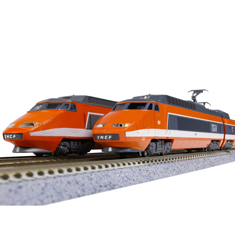 Kato 10-2134 Automotrice électrique TGV 08 Sud-Est Rouen SNCF, coffret de 10 voitures