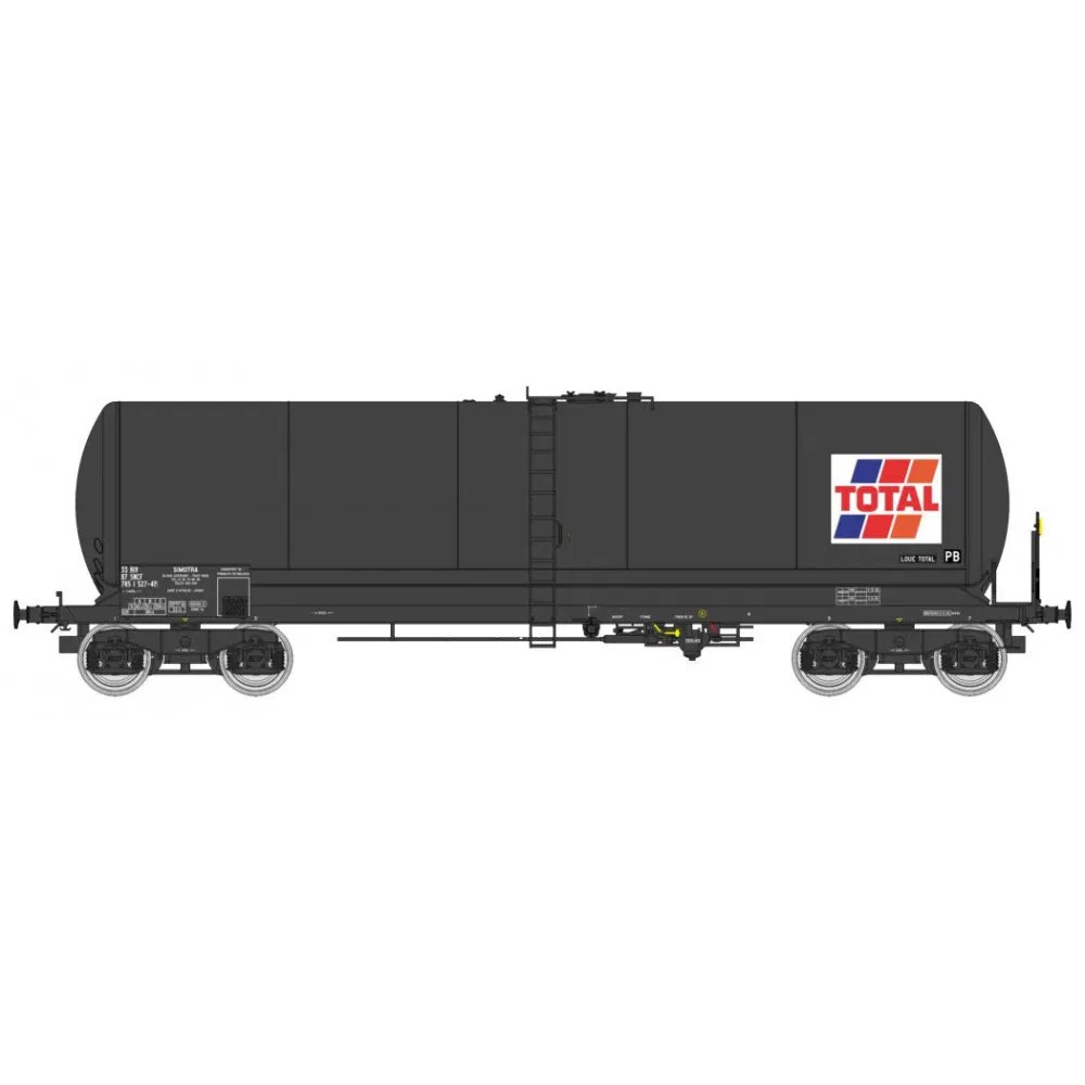 REE WB-592 Wagon citerne ANF longue "Total", SNCF époque V-VI, H0