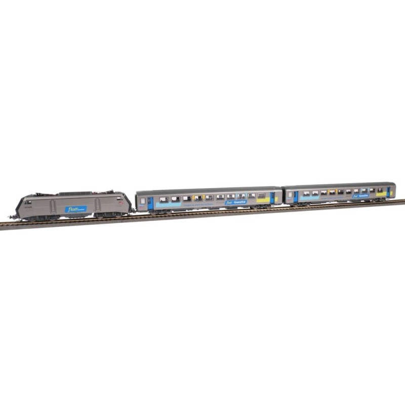 PIKO 97949 - Coffret de départ locomotive BB26000 SNCF + 2 voitures Corail "Fluo Grand Est", Ep. VI, HO 1/87