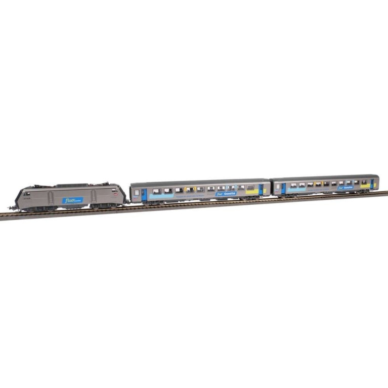 PIKO 97949 - Coffret de départ locomotive BB26000 SNCF + 2 voitures Corail "Fluo Grand Est", Ep. VI, HO 1/87
