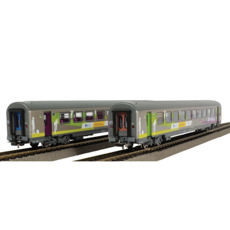 PIKO 97134 Set de 2 voitures voyageurs Corail Vtu 1+2 cl. Intercités RÉMI -SNCF- Ep -VI - HO