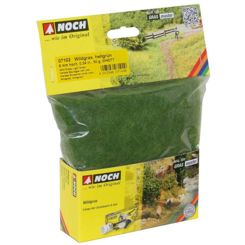 NOCH 07192 - Flocages herbe sauvage vert clair 6m 50g m