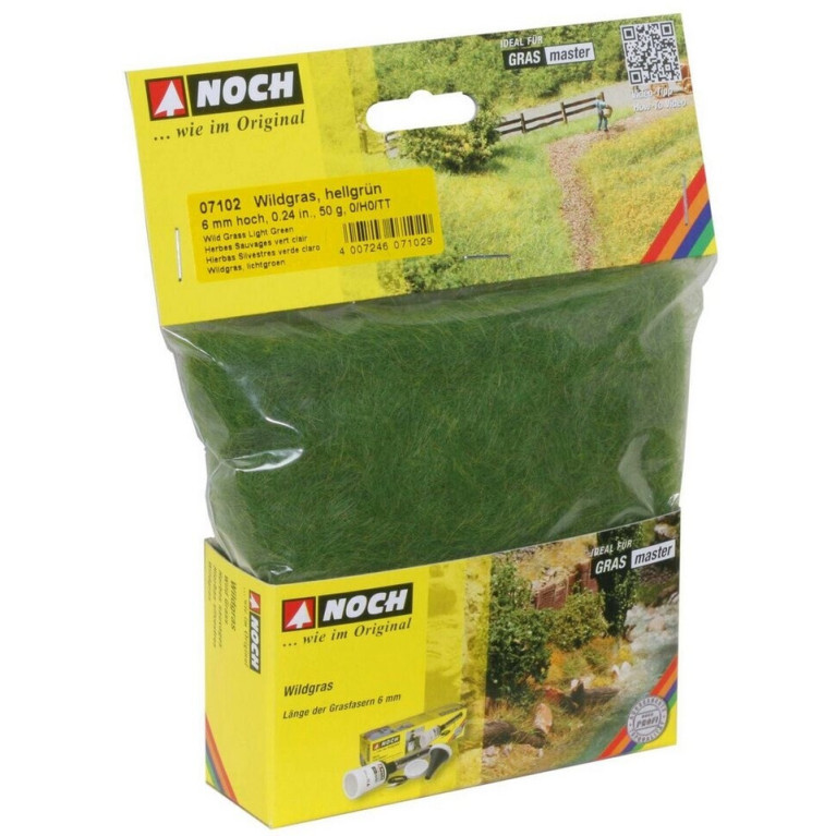 NOCH 07192 - Flocages herbe sauvage vert clair 6m 50g m