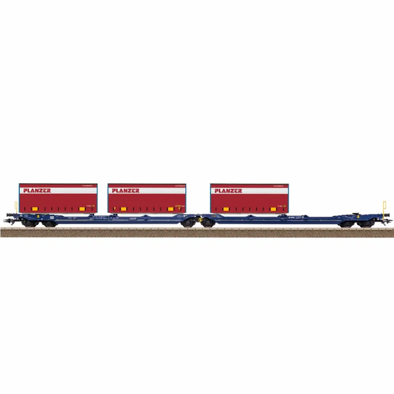 TRIX 24474 - Wagon poche de type Sdggmrss S629 / T3000e, "Planzer", VTG AG, Ep. VI - HO 1/87