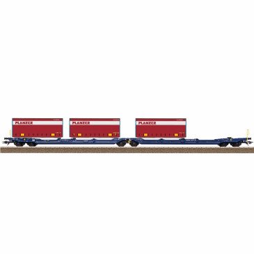 TRIX 24474 - Wagon poche de type Sdggmrss S629 / T3000e, "Planzer", VTG AG, Ep. VI - HO 1/87