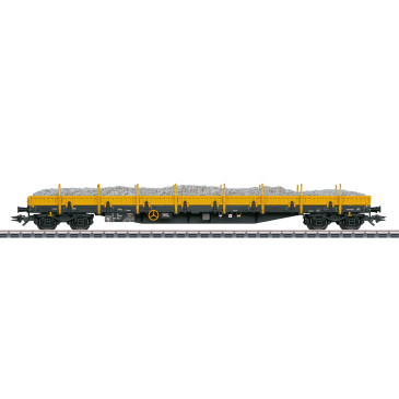 MÄRKLIN 47168 - Wagon à bords bas type Res, ranchers pliables, chargement ballast, «On Rail GmbH», Ep. VI - HO 1/87