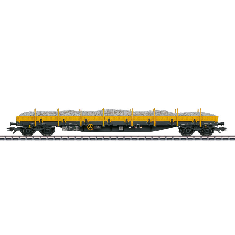 MÄRKLIN 47168 - Wagon à bords bas type Res, ranchers pliables, chargement ballast, «On Rail GmbH», Ep. VI - HO 1/87