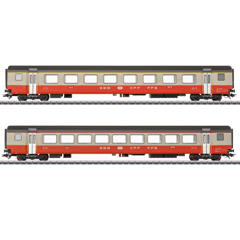 MARKLIN 42191 - 2 voitures voyageurs type EWIII, "Swiss Express", SBB CFF FFS, Ep. IV  - HO 1/87
